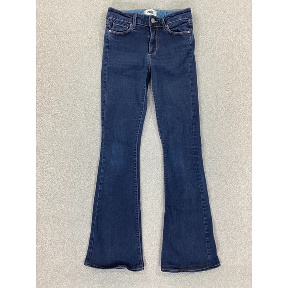 PAIGE Denim - Paige High Rise Bell Canyon Flare Jeans Women's 26 Blue‎ Denim Stretch Pants USA